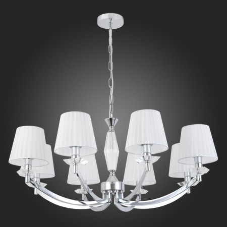 Suspension lamp ST LUCE. SL1756.103.08. Bello. 8x40 watts, E14, 90x90x35 cm, chromium color-4