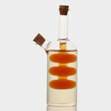 Glass bottle for sauce and oil 2 in 1 