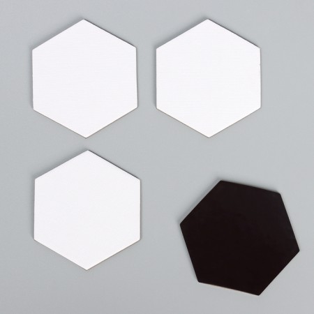 Set of canvases on the magnet, 4 pcs. "Hexagon", 7.5 cm.-5