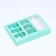Box for 9 sweets with a shell, green, 14.5 x 14.5 x 3.5 cm
