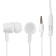 Headphones Krutoff HF-J69, vacuum, microphone, 106 dB, 16 Ohm, 3.5 mm, 1 m, white