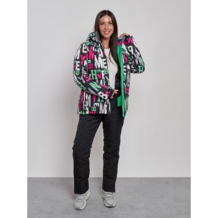 Ski jacket female winter, size 42, black color-8