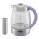 Electric kettle KitFort KT-6624, glass, 1.7 l, 2200 watts, purple