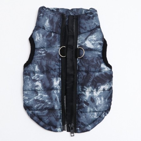 Jacket for dogs with a zipper "Primes", size XS, blue (DS 21, Osh 22, OG 30 cm)-5