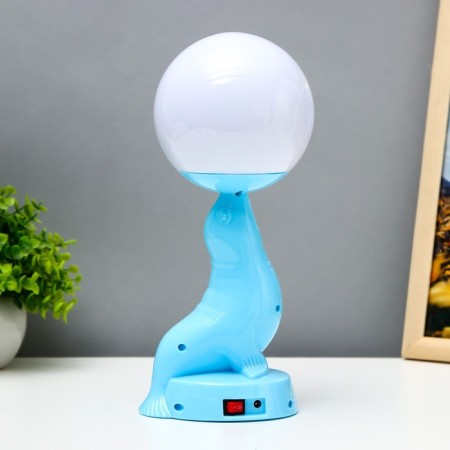 Table lamp "Sea cat" LED 3W 3AA 3000K Blue 10x11x26 cm Risalux-7