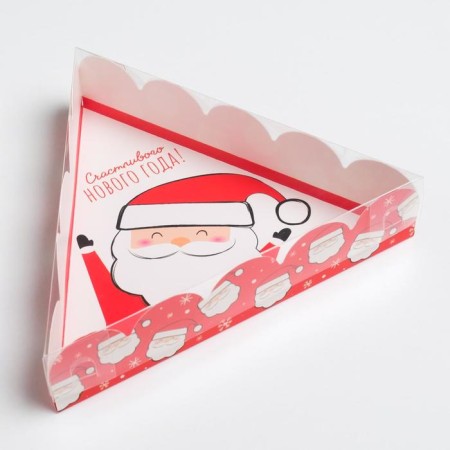 Box for confectionery with PVC lid “Happy New Year!”, 18 x 3 cm, New Year-2