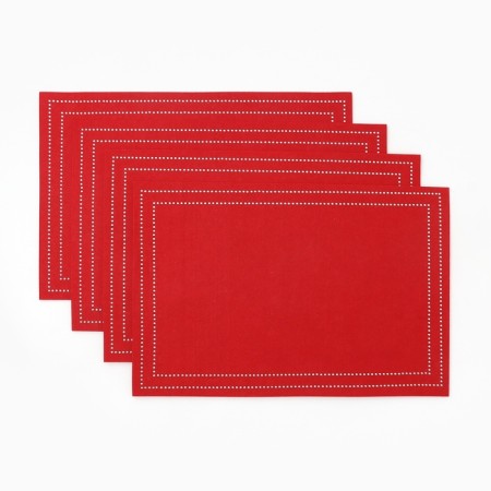 A set of decorative napkins Ethel "Style" central red 30x40 ± 5cm-4 pcs, felt