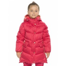 Coat for girls, height 116 cm, raspberry color