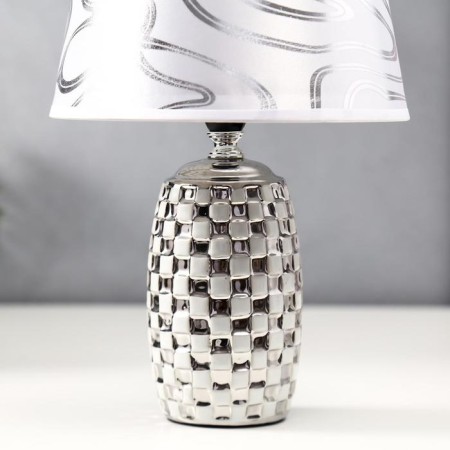 HELP LAM 36650/1 E14 40W White-Serebly H32.5 cm-4