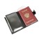 Cover for auto documents on the button, the department for the passport, the color is black