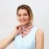 Women's scarf minku rr 70*70 cm, pink color