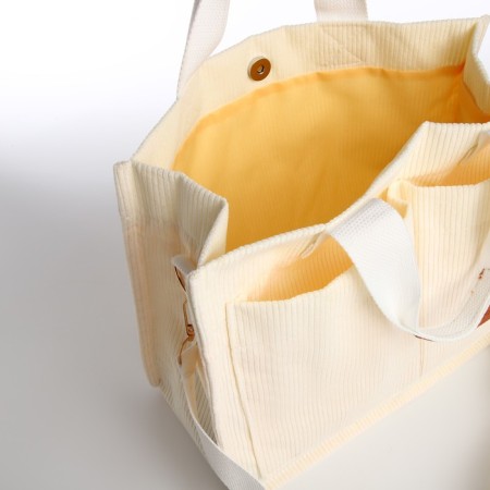 Youth bag with zipper, milk color-6