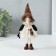 Interior doll "Baba Yaga in a white sundress with a flying mouse" 4.5x7.5x18 cm