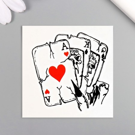 Black-red tattoo on the body "maps" 6x6 cm