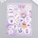 Decor for creativity cardboard "Chips and buttons. Lilac" 24 pcs 13x16.5 cm