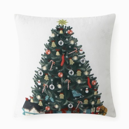 New Year. Ethel Pill "Christmas tree with gifts", 40*40 cm, velor, 100% p/e-3