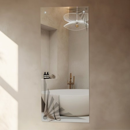 Mirror, wall -mounted, with sandblasting graphics, 130 × 60 cm