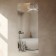 Mirror, wall -mounted, with sandblasting graphics, 130 × 60 cm