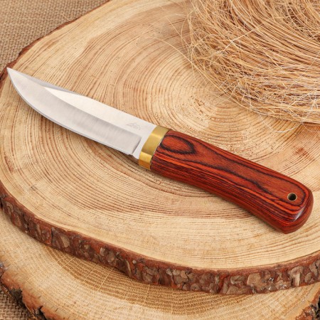 Hunting knife "Alvar" 24.5cm, blade 130mm/3mm, brown-1