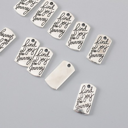 Decor for creativity Metal "Token on a trip" silver 2x1 cm-1