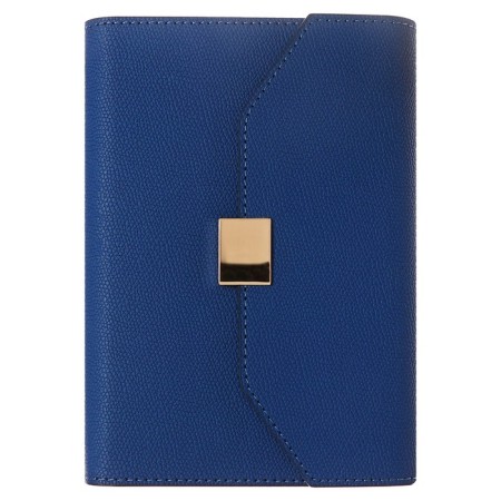 Organizer on Rings A6+, 80 sheets, leatherette, with a valve, a line, with a handle, in a gift box, blue-1