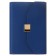 Organizer on Rings A6+, 80 sheets, leatherette, with a valve, a line, with a handle, in a gift box, blue