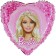 Foil ball 18 "Barbie Princess", heart