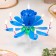 Candle for cake musical "Tulip", spinning, blue, 14.5 × 6 cm