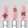 Nail stickers "Festive mood", voluminous, multi -colored