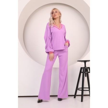 Female suit, size 54, lilac color-2