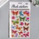 Plastic sticker with sparkles convex "butterflies" 29x16 cm