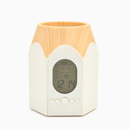 Electronic wound watch: organizer, calendar, thermometer, timer, 8.7 x 7.7 x 10.7 cm