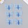 Decor for creativity Textile embroidery "Blub blue" 4.5x4 cm