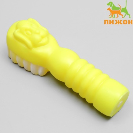 Toy toy "Toothbrush" for dogs, 15 x 5 cm, yellow