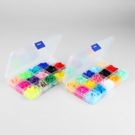 Plastic buttons, D = 12 mm, 150 pcs, in the organizer, colorful color-4