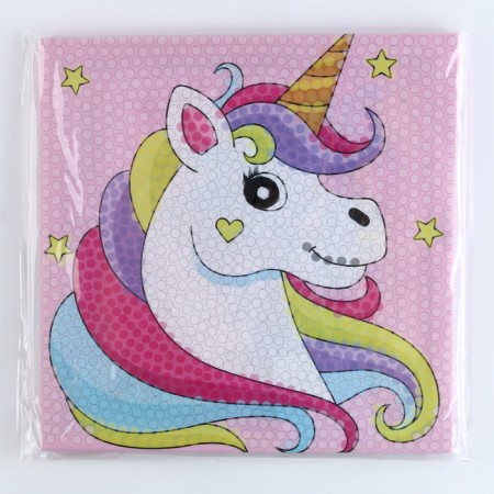 Application with pompom "Beautiful unicorn" size - 30 × 30 cm, glue 30 ml-7
