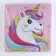 Application with pompom "Beautiful unicorn" size - 30 × 30 cm, glue 30 ml