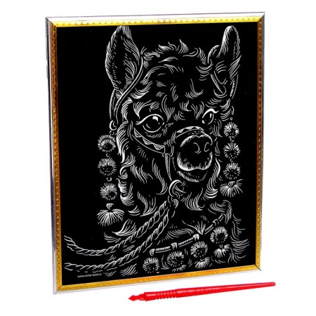 Set for the creativity "Lama and Cat": engraving and application-2