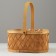 Wicker basket, 23.5 x 17 x H12/26.5 cm, sequoia