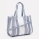 Bag-tout on lightning, beige/blue color