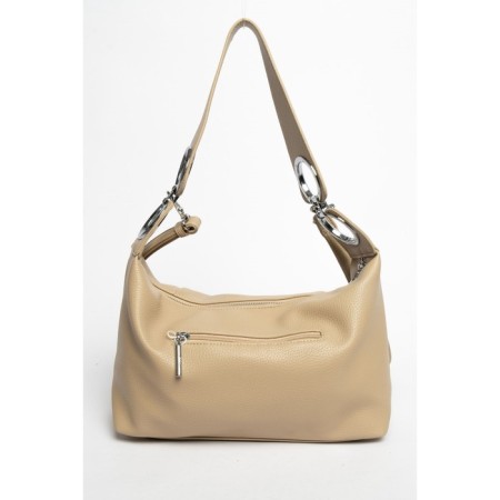 Gobo bag female, eco -leather, ludor beige, 40x11x22 cm-2