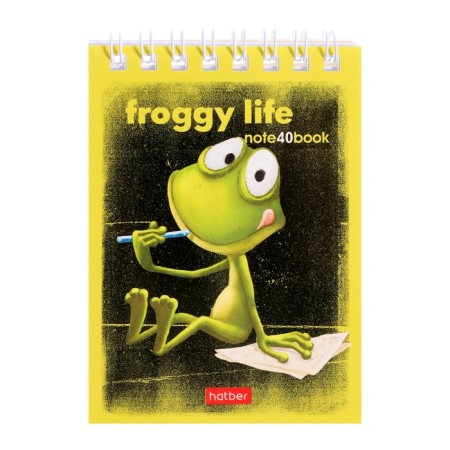 Notepad A7, 40 sheets on the crest "Frog Cyrus", covered Cardboard, OFSET block 65g/m2, mix-1
