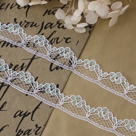 Capricon lace, 15 mm × 10 ± 1 m, white color-1