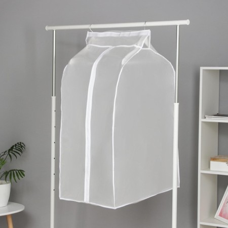 Чехол для одежды плотный Доляна, 60×90×50 см, PEVA, цвет белый-4