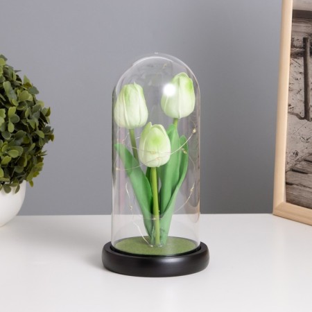 Spinker "Tulips" LED 3HAAA green 10.5x10.5x22cm