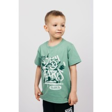 T -shirt for a boy, height 110 cm, color sage