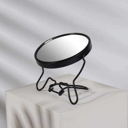 The desktop mirror is a suspended “circle”, bilateral, with an increase, D mirror surface 9 cm, black color-2