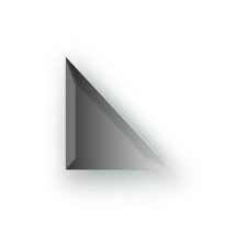 Mirror tiles with fake 15 mm, triangle 15 x 15 cm, silver EvoForm