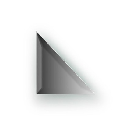 Mirror tiles with fake 15 mm, triangle 15 x 15 cm, silver EvoForm