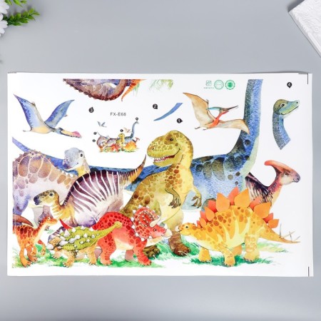 Stick plastic interior color "dinosaur era" 40x60 cm-1